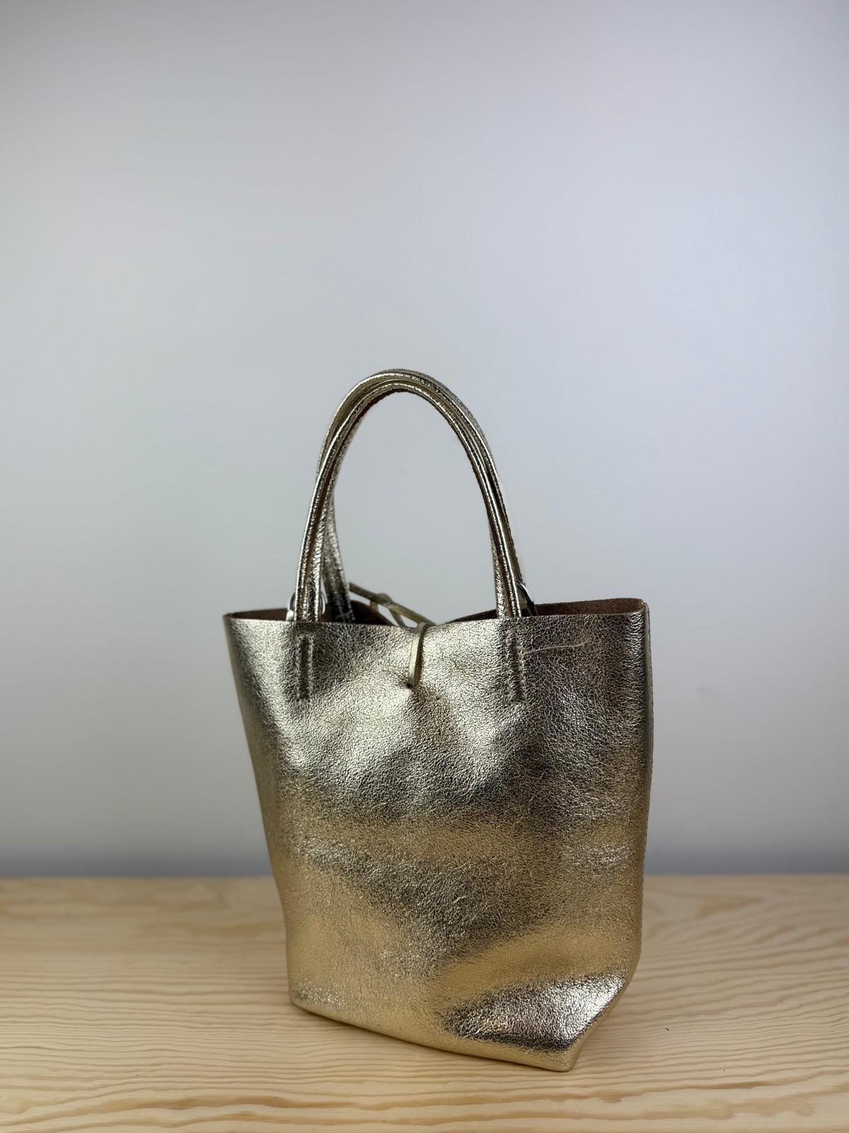 Alice Crossbody / Mini shopper - Metallic-Goud 💛