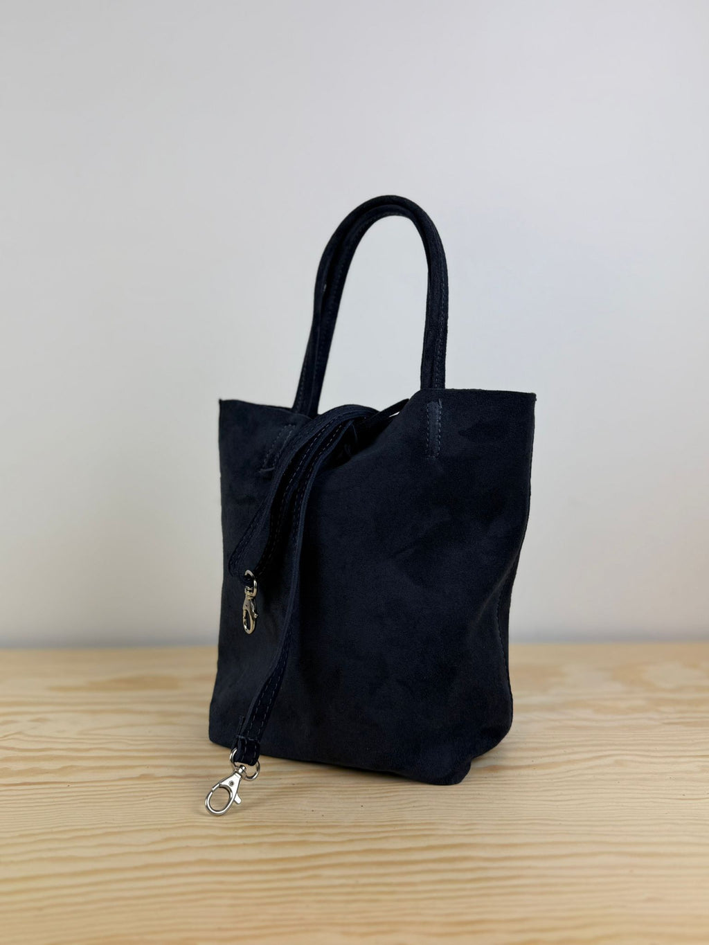 Alice crossbody / mini shopper suède - Donkerblauw 💙