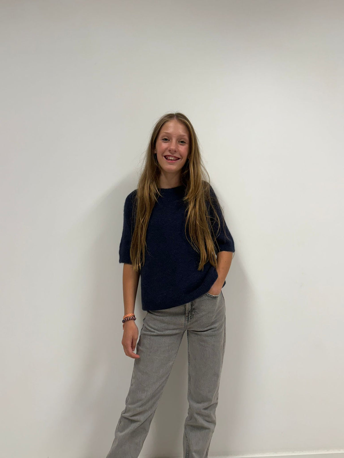 Cato alpaca top - Donkerblauw 💙