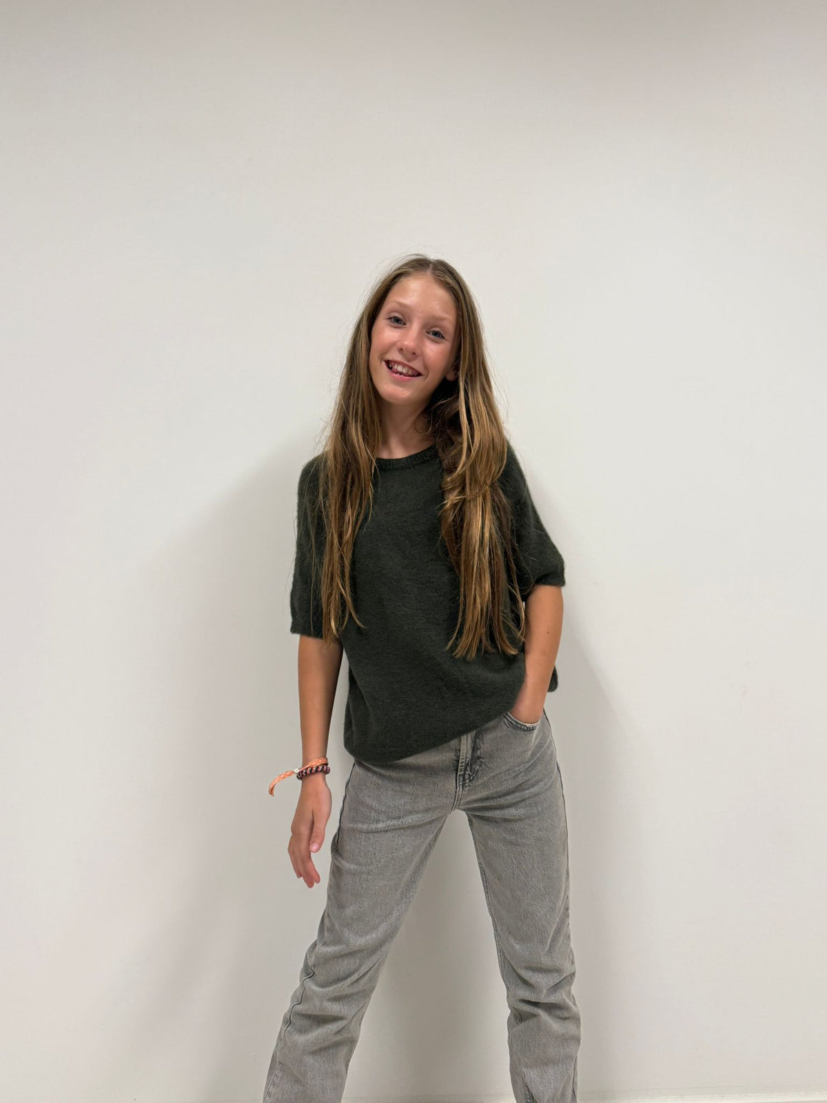 Cato alpaca top - Donkergroen 💚