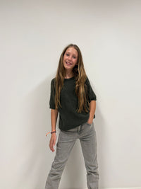 Cato alpaca top - Donkergroen 💚