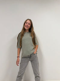 Cato alpaca top - Grijsgroen 🩶💚