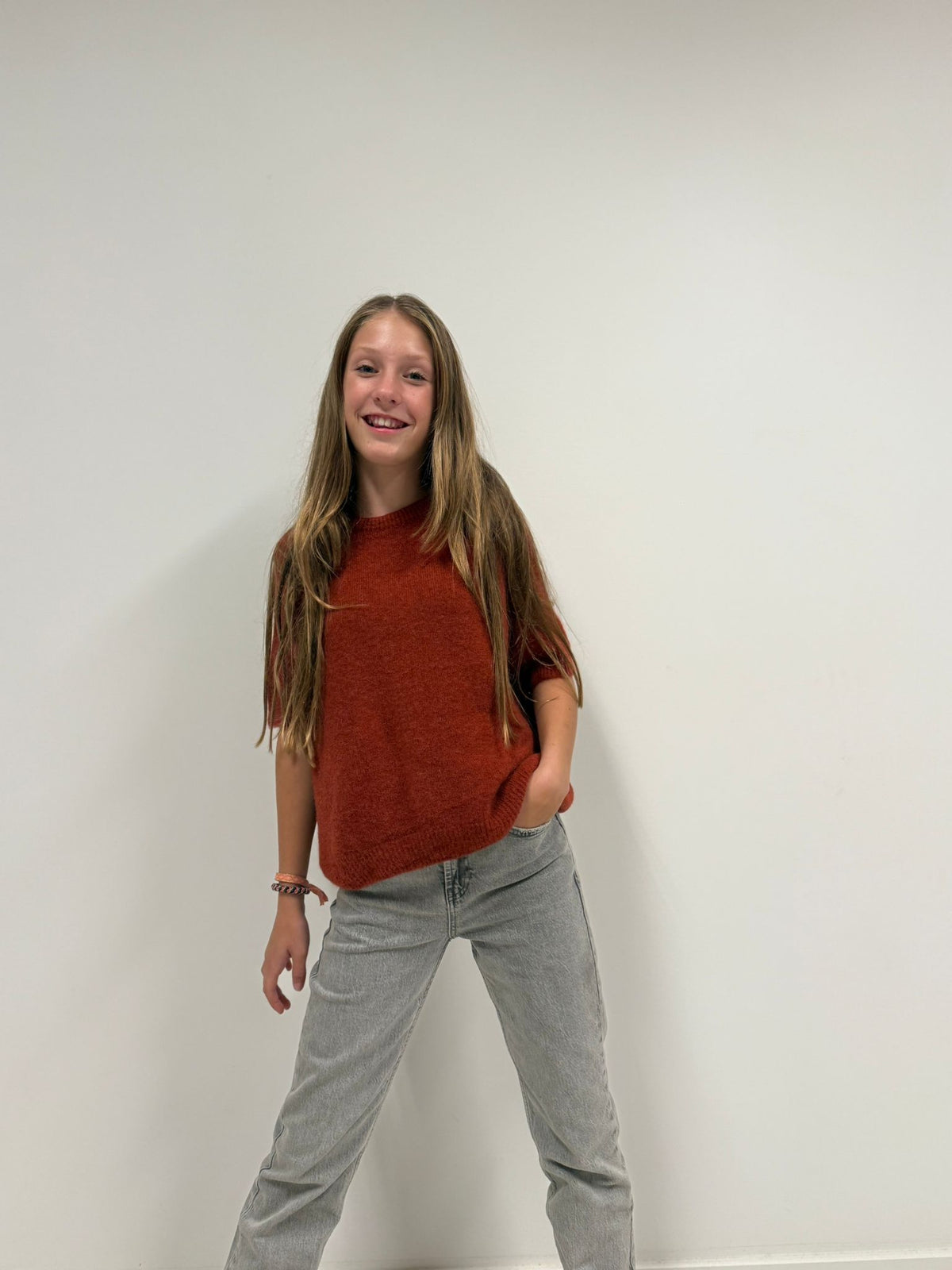 Cato alpaca top - Roest ❤️