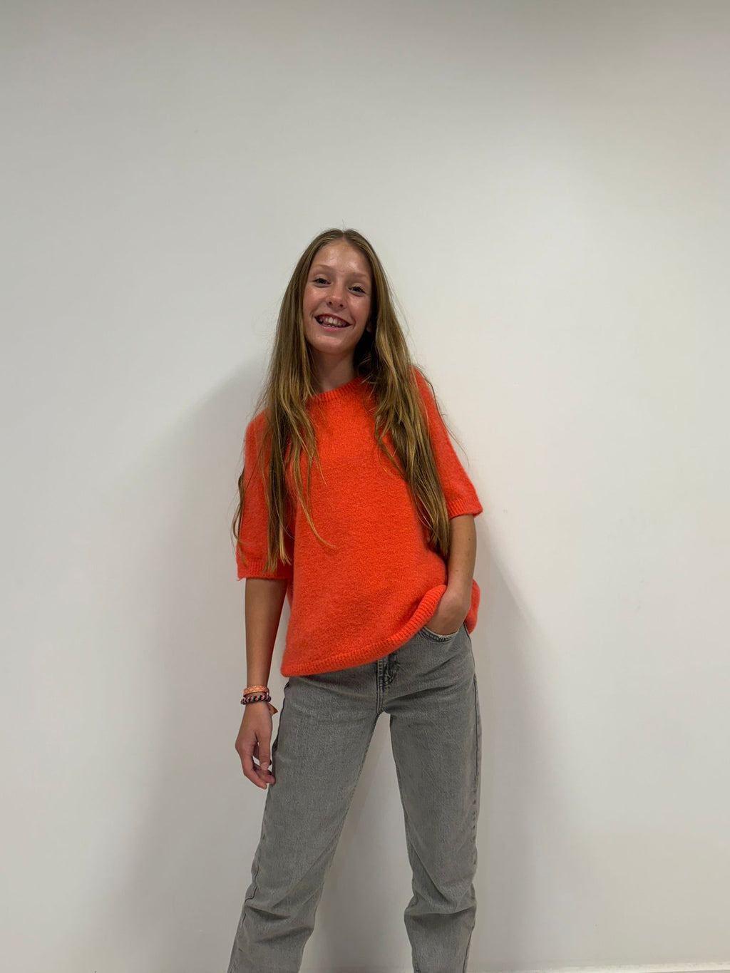 Cato alpaca top - Koraal 🧡