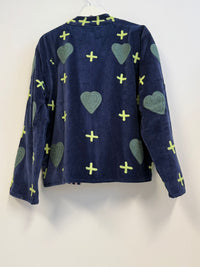 Juliëtte - handgemaakt fluwelen jasje hartjes 🩶