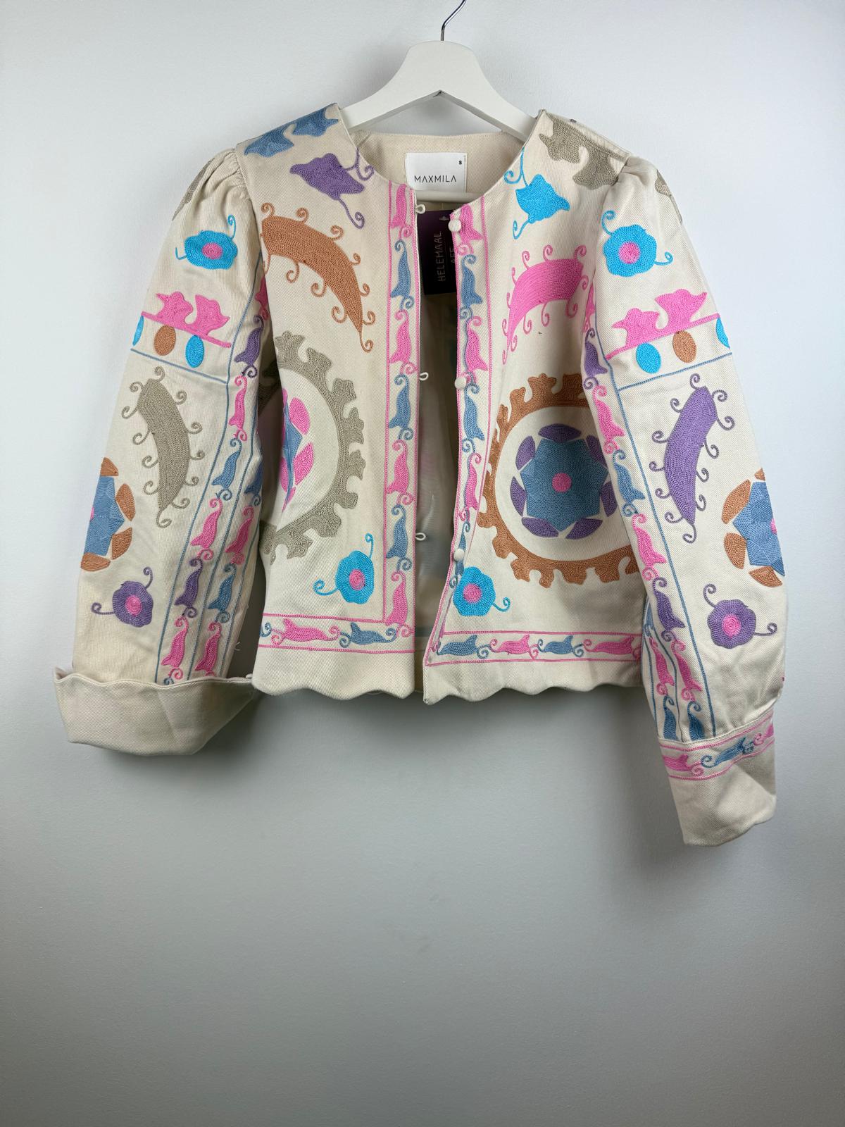 Amélie - Geborduurd jasje 🩵🩷