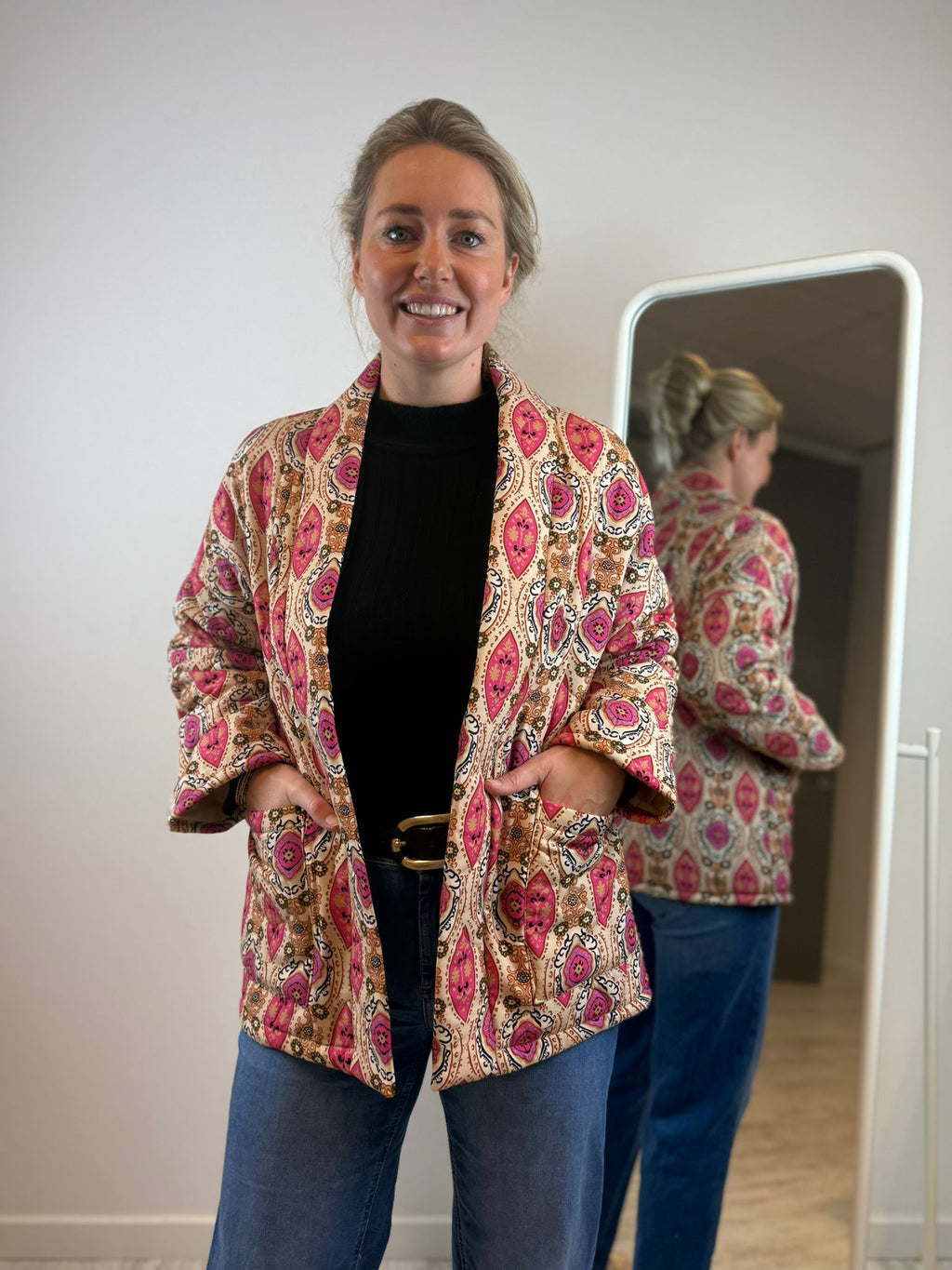 Isa gewatteerd jasje - Roze-Bruin 🩷🤎