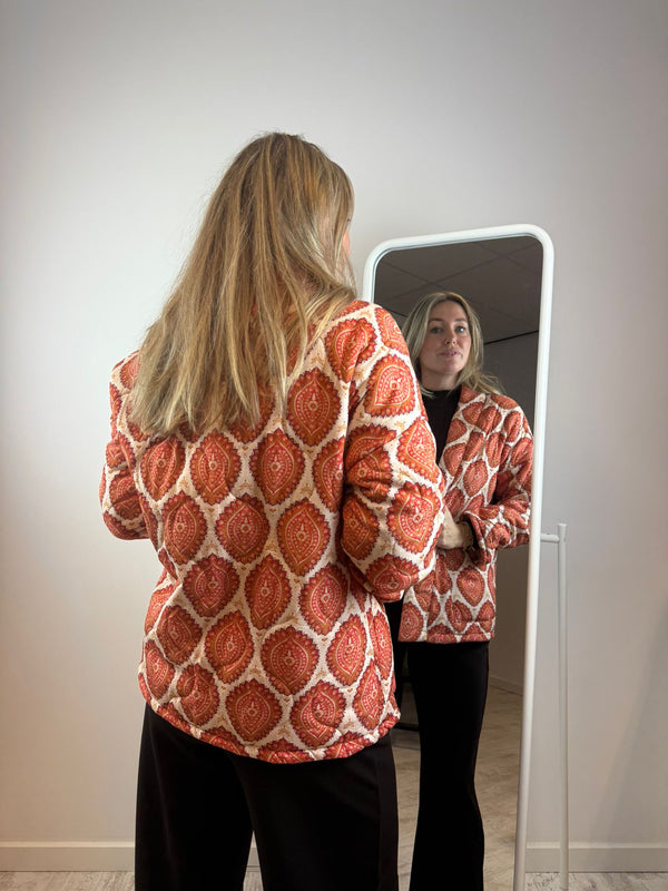 Isa gewatteerd jasje - Oranje-Bruin 🧡🤎