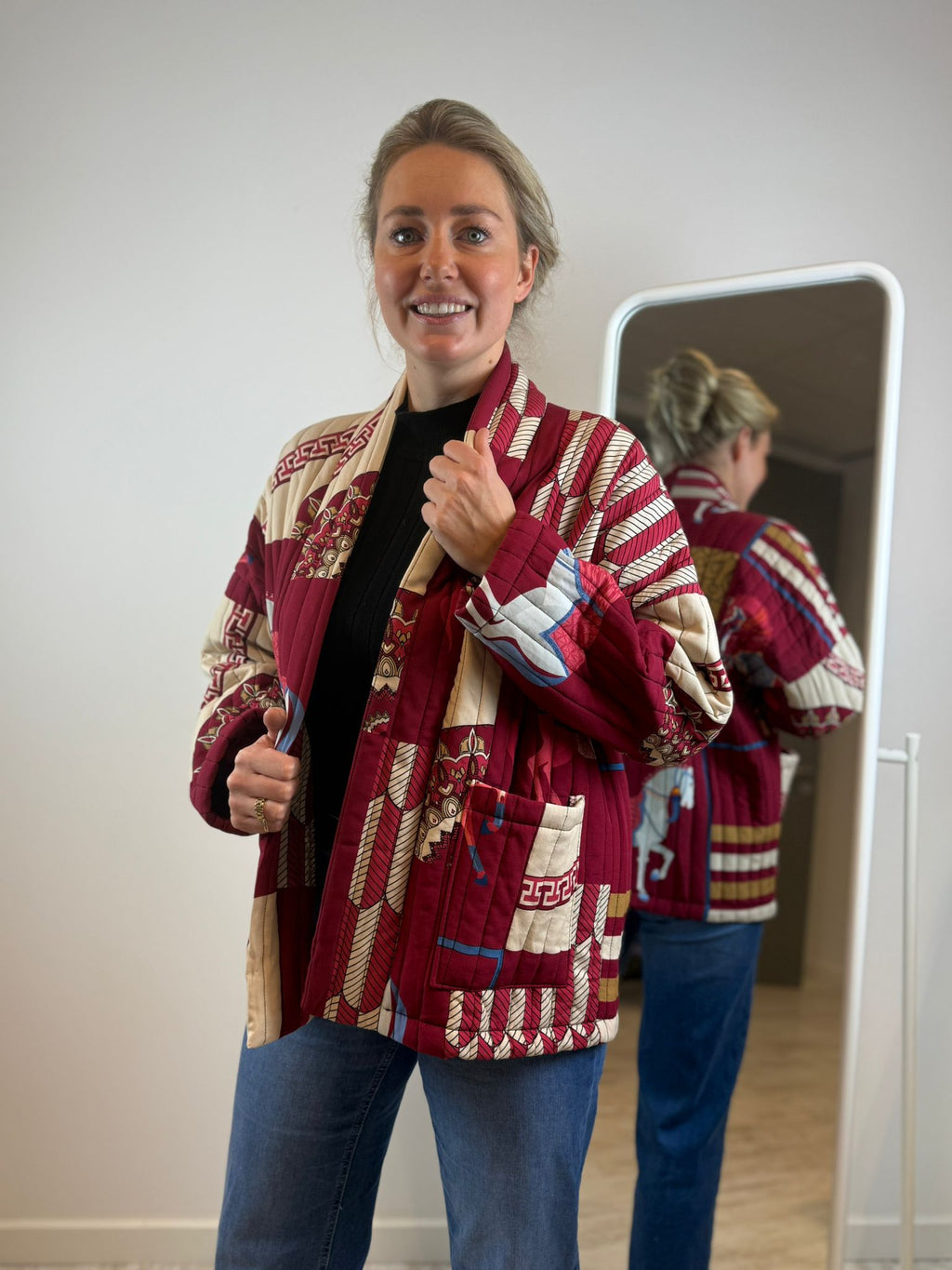 Pip gewatteerd jasje - Rood ❤️🐴