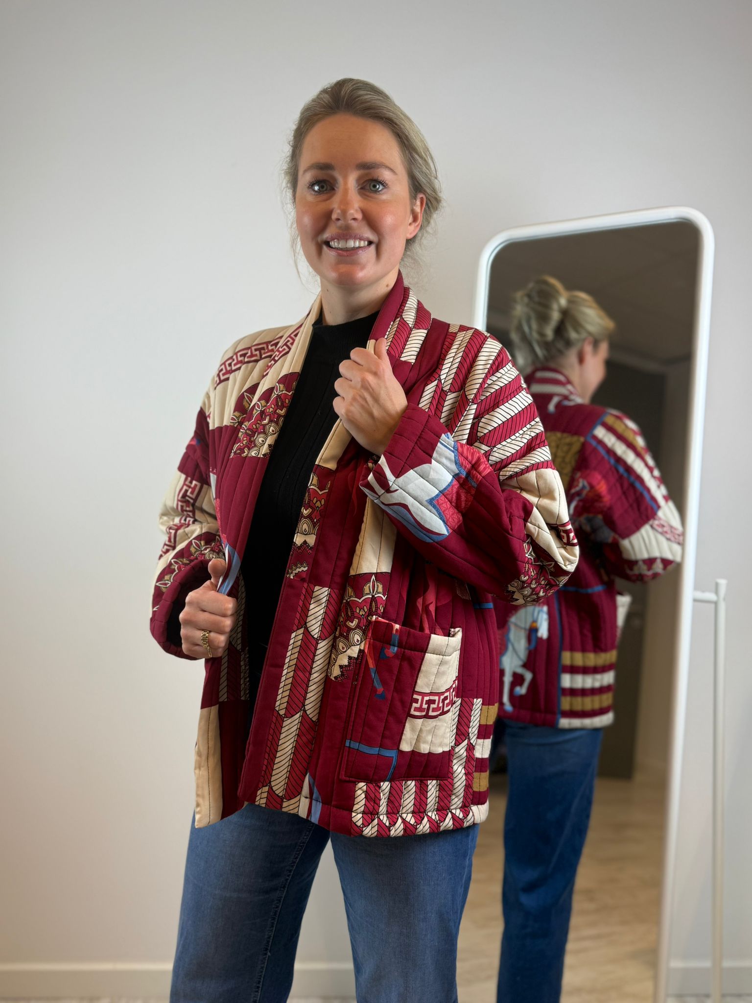 Pip gewatteerd jasje - Rood ❤️🐴