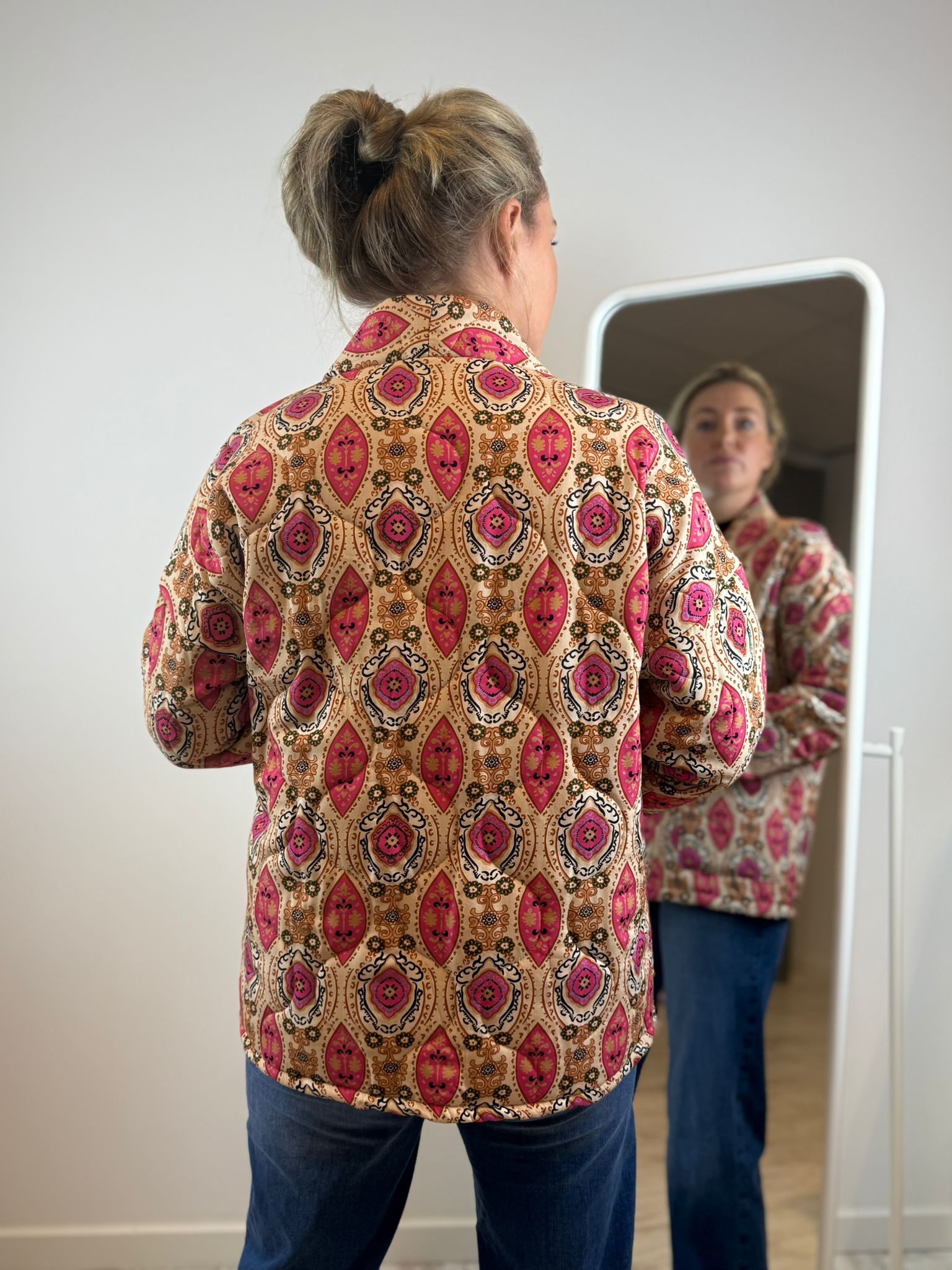 Isa gewatteerd jasje - Roze-Bruin 🩷🤎