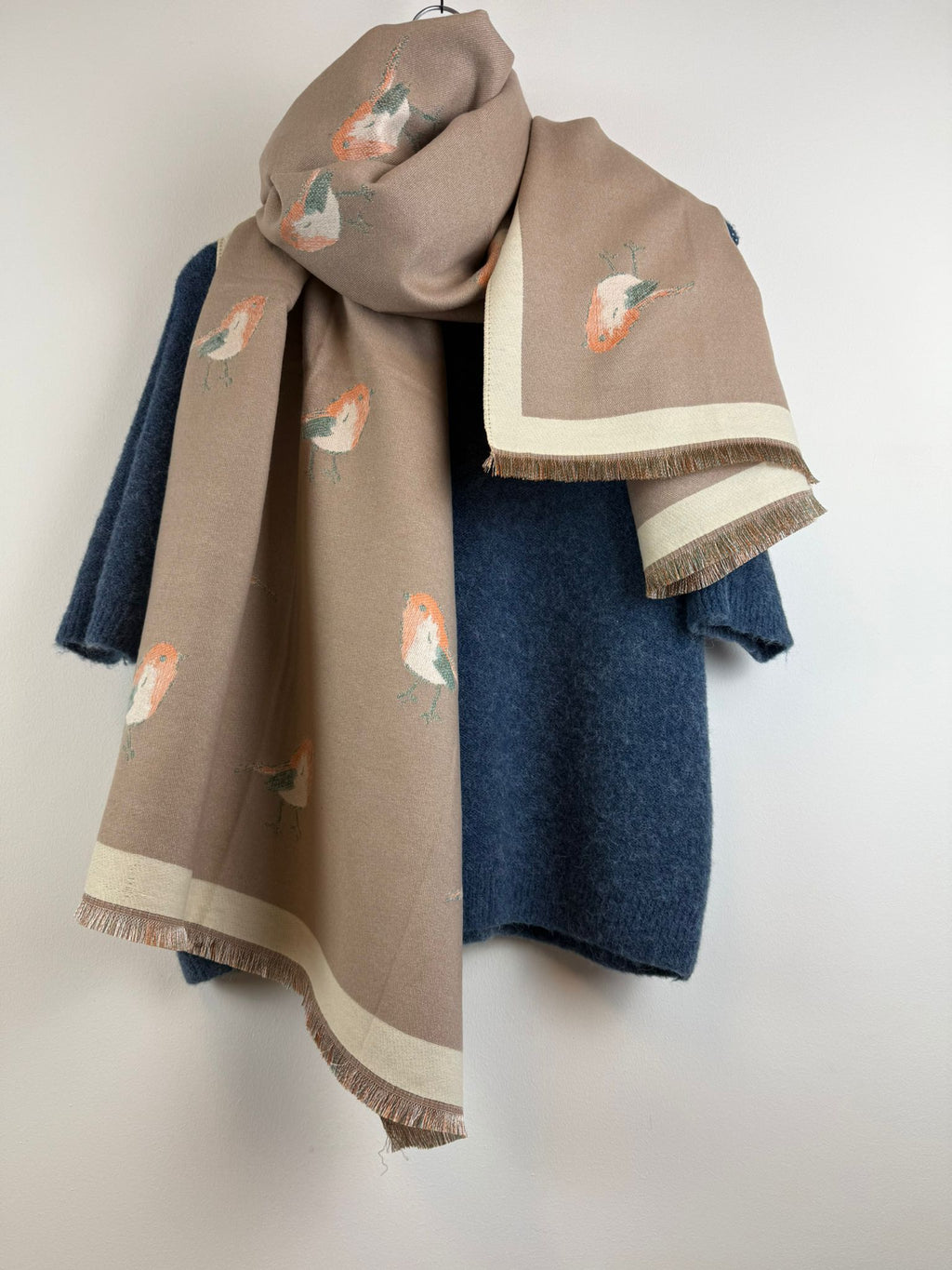 Sjaal Birdie Beige