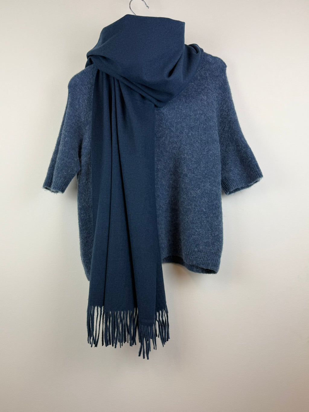 Kasjmier Sjaal Donkerblauw