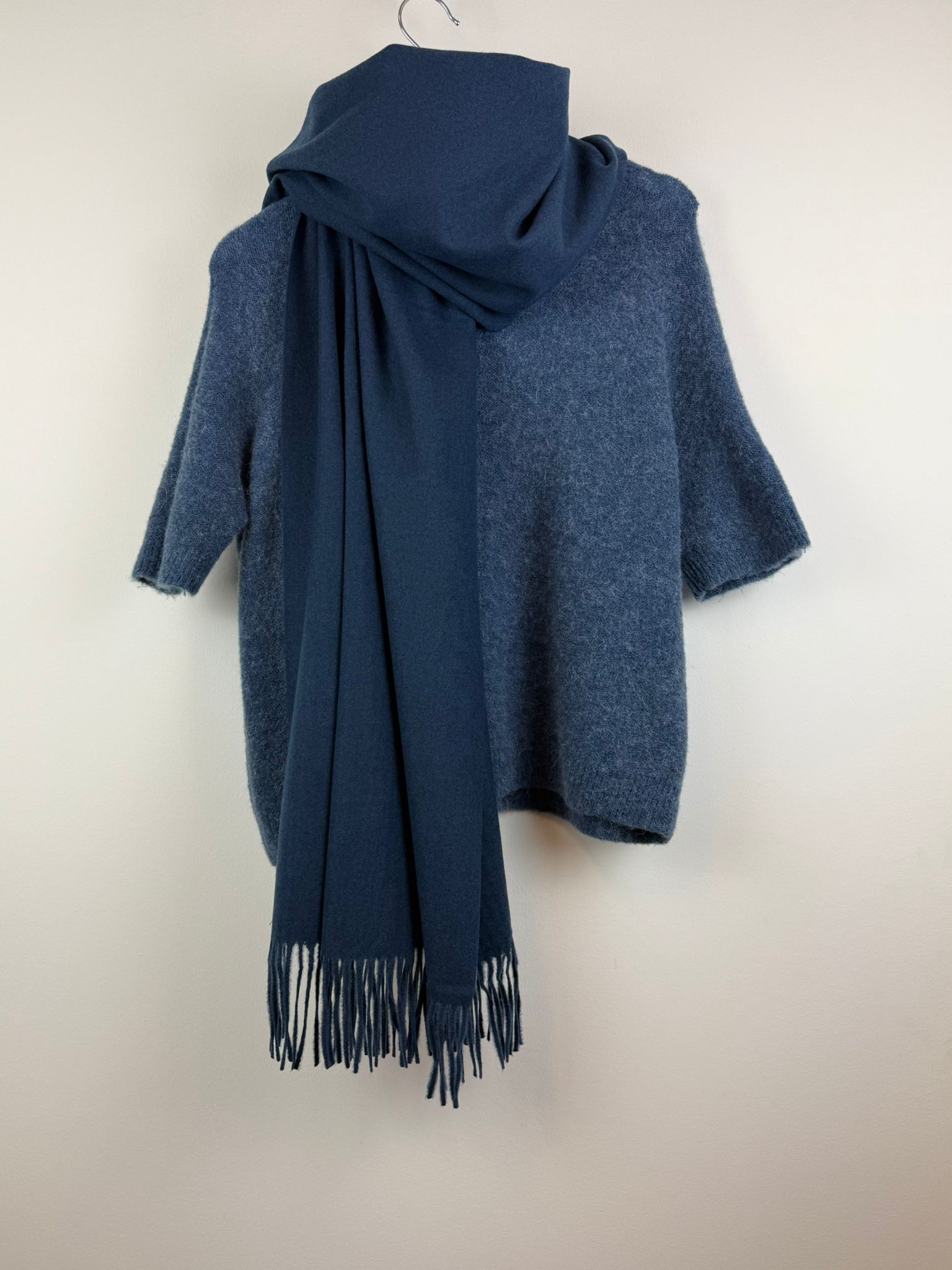 Kasjmier Sjaal Donkerblauw