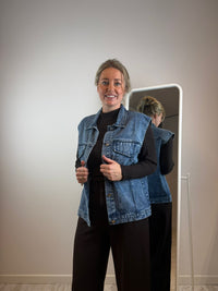 Saar denim gilet - Blauw 💙