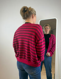 Jolijn streepjes vest - Magenta-Rood 🩷❤️