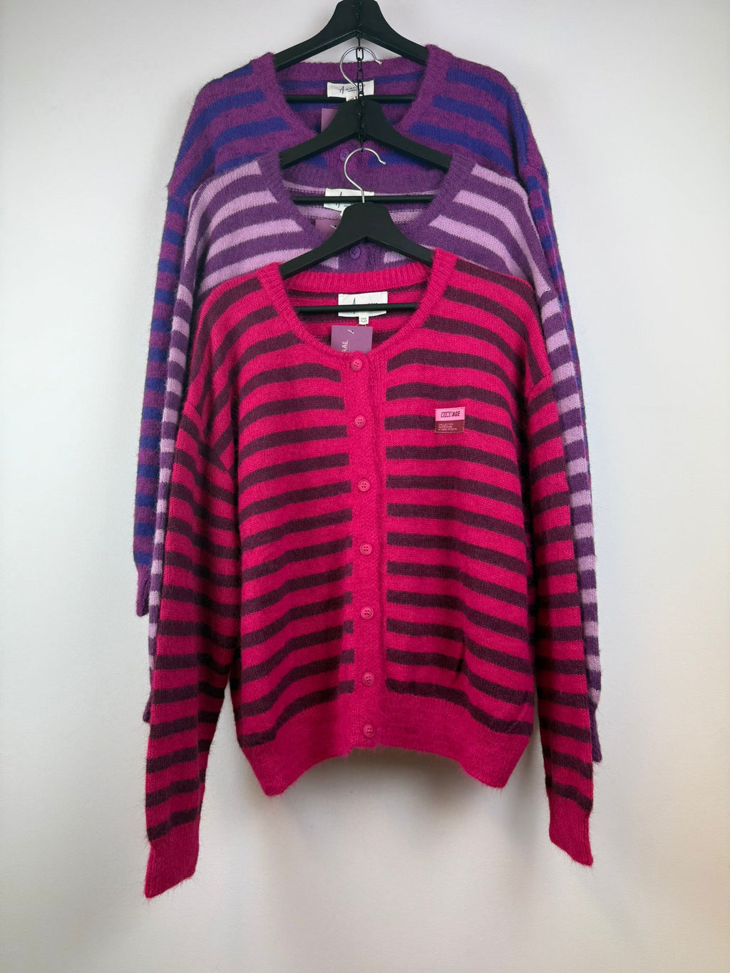 Jolijn streepjes vest - Magenta-Rood 🩷❤️