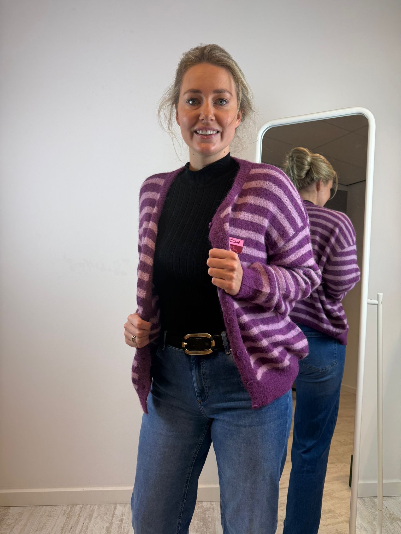 Jolijn streepjes vest - Paars-Lila 💜💜