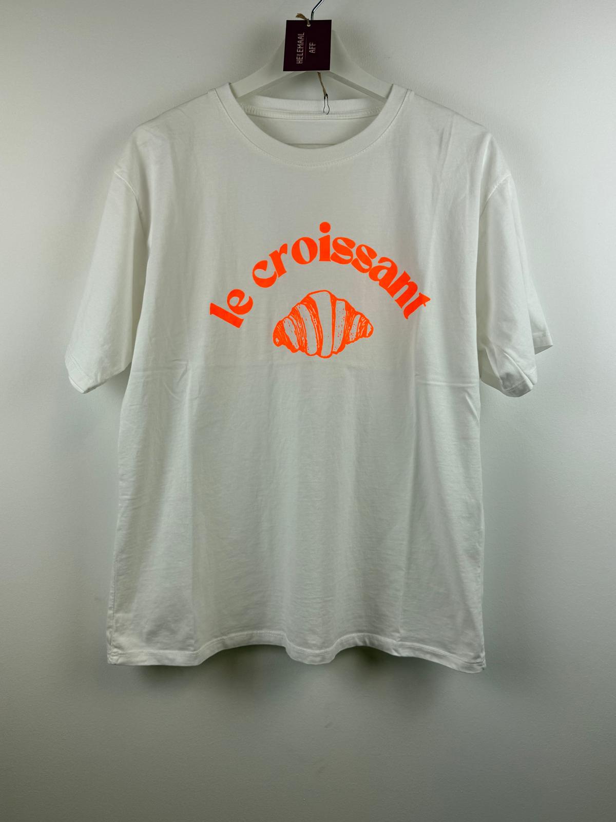T-shirt le Croissant wit-oranje