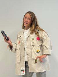 Juul oversized jasje met patches 🩷☺