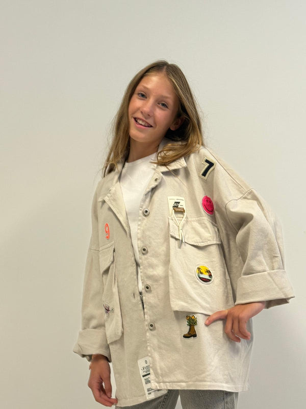 Juul oversized jasje met patches 🩷☺