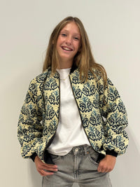 Elise bomber met Boho print 💙🤍