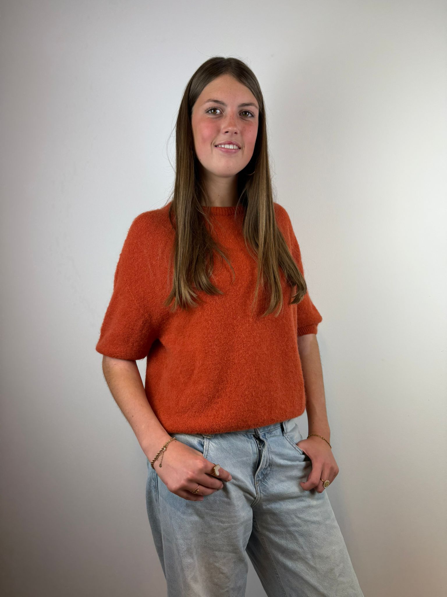 Cato alpaca top - Roest ❤️