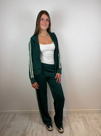 Mia sportieve stripe pants - Groen 💚