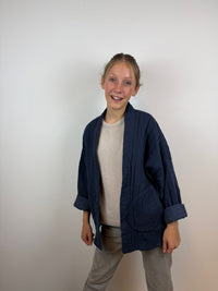 Veerle katoenen jasje - Blauw 💙