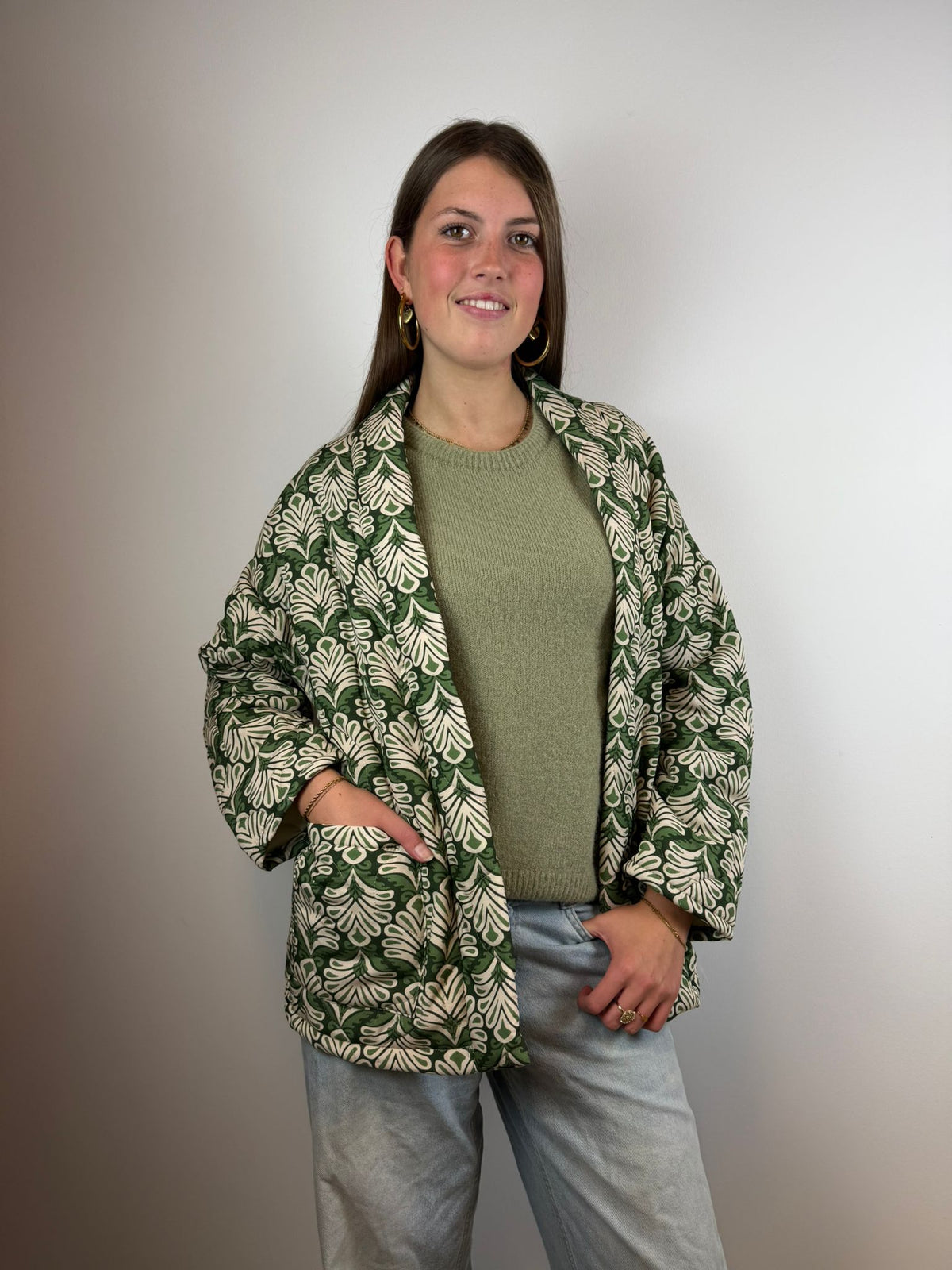 Isa gewatteerd jasje - Groen 🌿