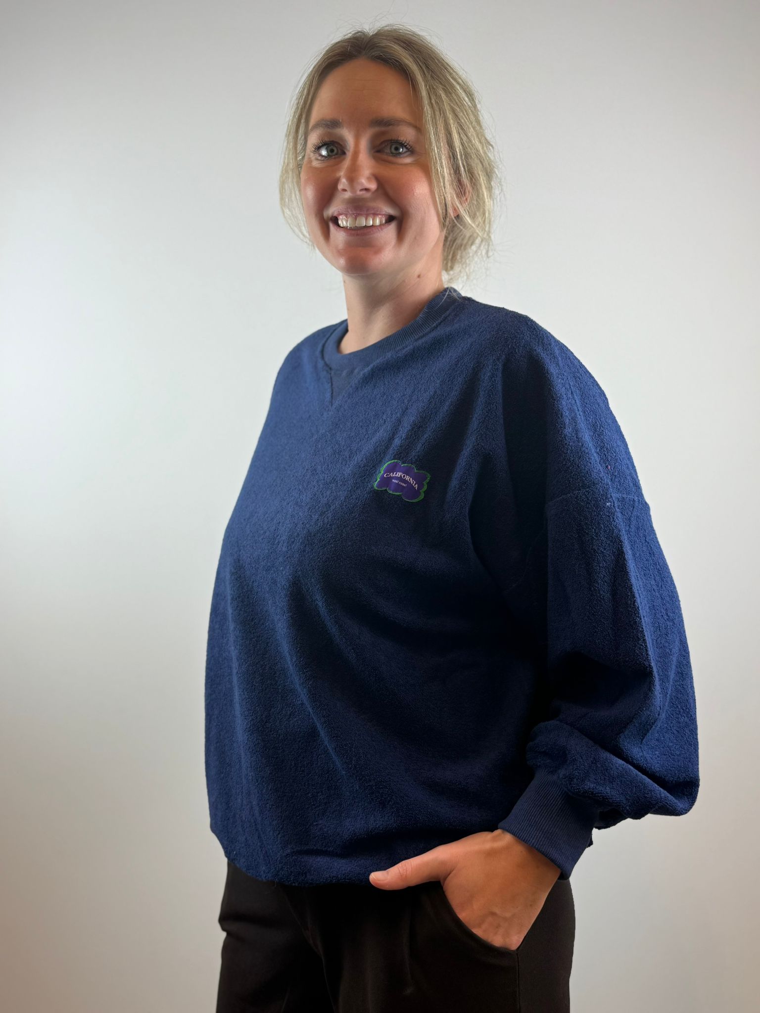 Olivia badstof trui - Blauw 💙