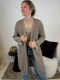 Bibi - lang vest taupe