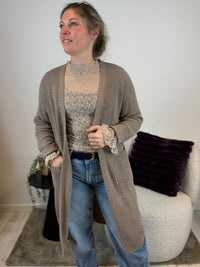 Bibi - lang vest taupe