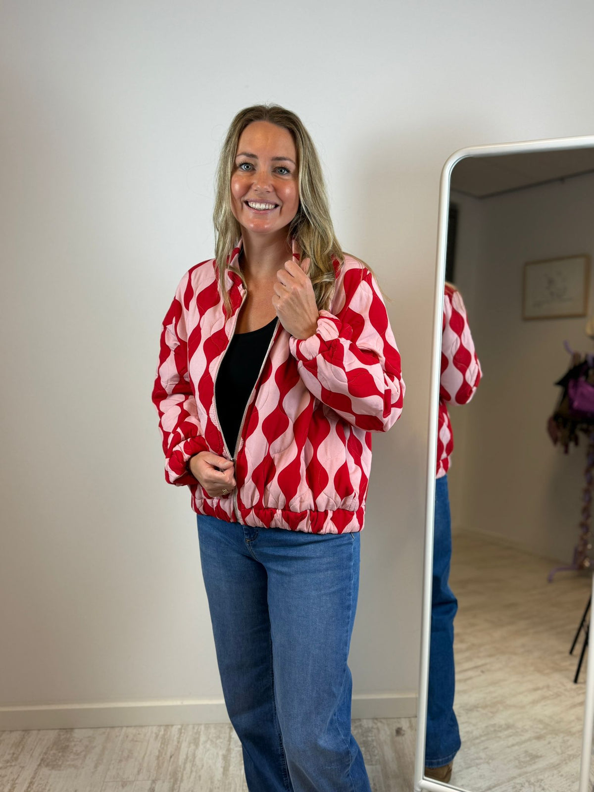 Jools bomber - Rood-Roze ❤️🩷