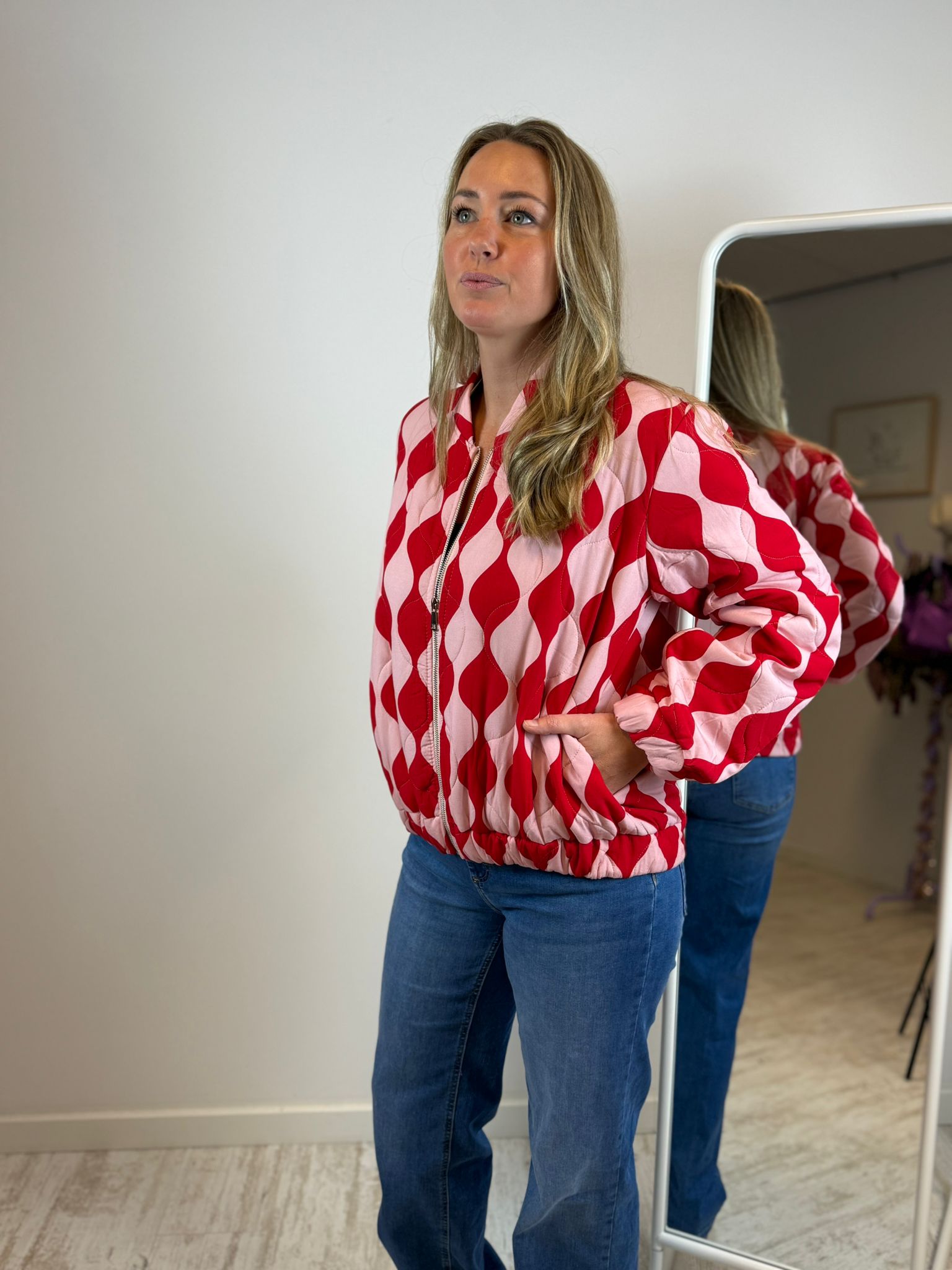 Jools bomber - Rood-Roze ❤️🩷