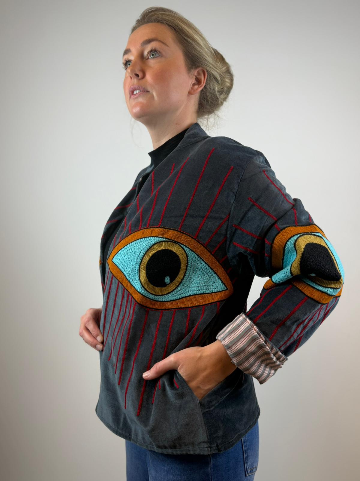 Juliëtte - handgemaakt fluwelen jasje ogen 👀