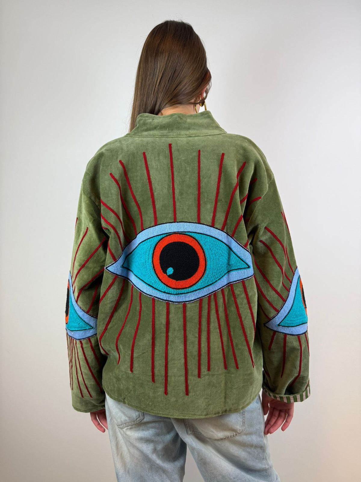 Juliëtte - handgemaakt fluwelen jasje ogen 👀