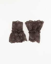 Losse kanten mouwtjes - Bruin
