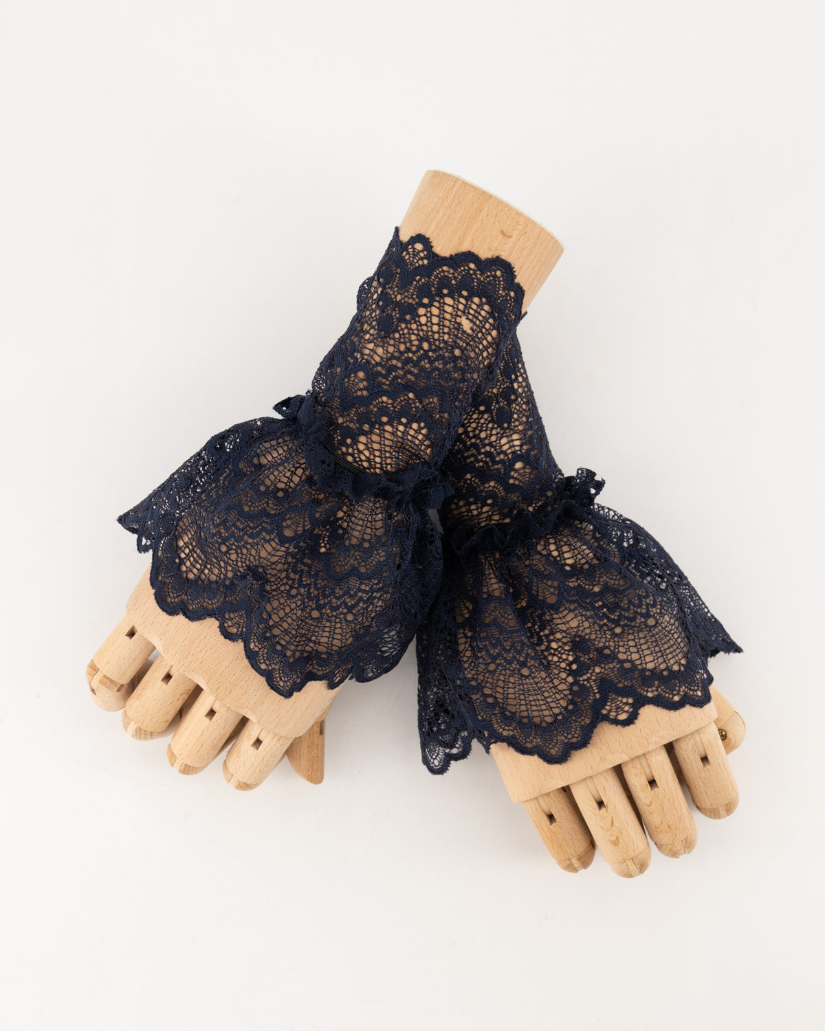 Losse kanten mouwtjes - Donkerblauw