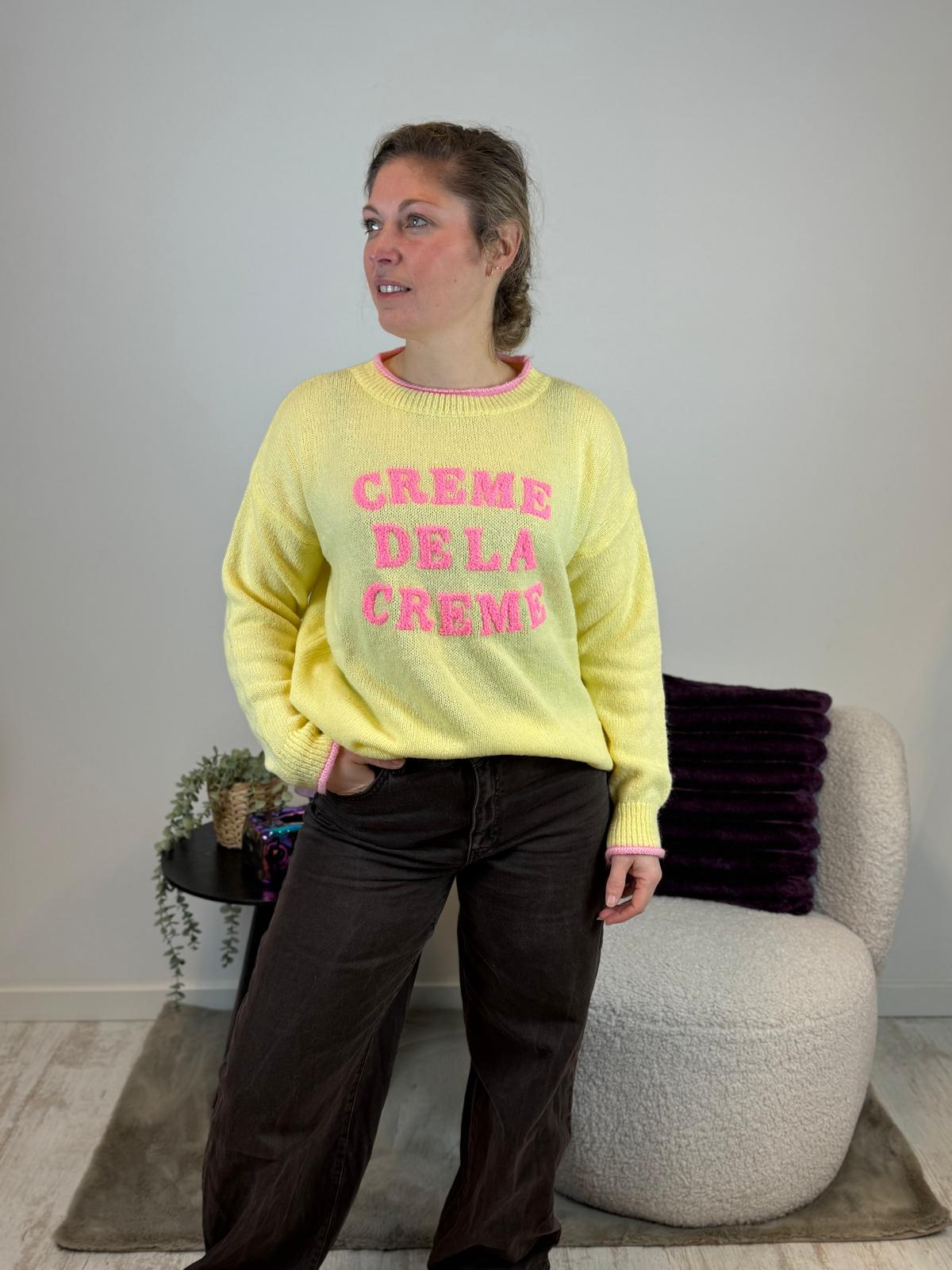 Jill - Trui geel 'creme de la creme'✨