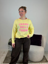 Jill - Trui geel 'creme de la creme'✨