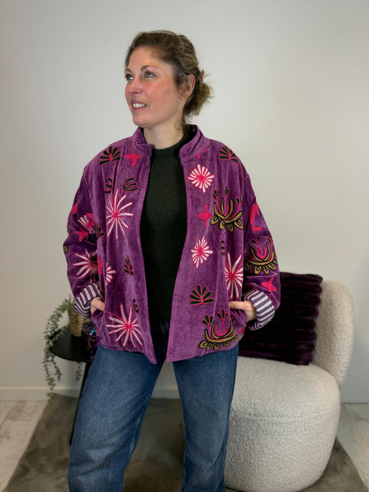 Juliëtte - handgemaakt fluwelen jasje panter 🐆