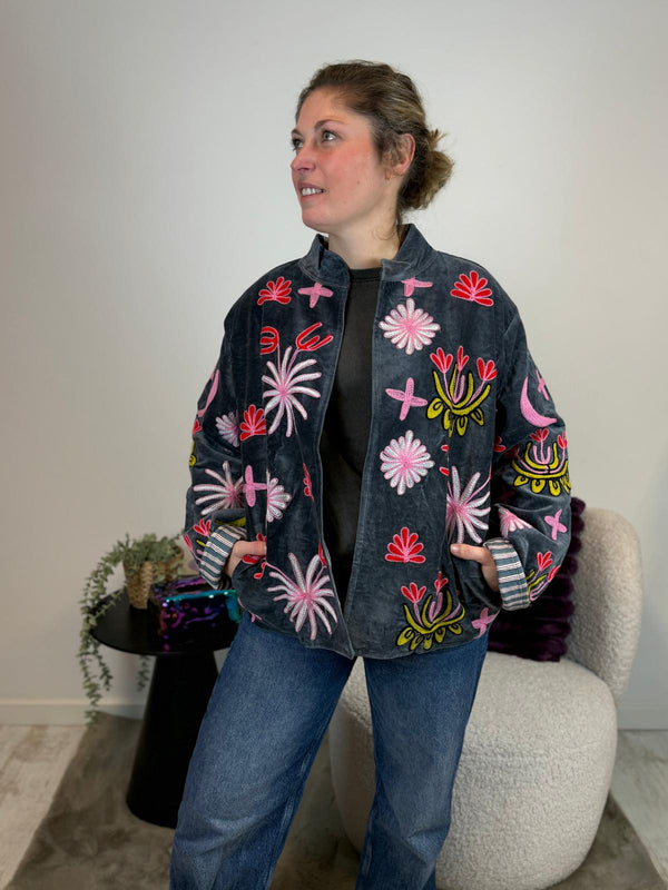 Juliëtte - handgemaakt fluwelen jasje panter 🐆