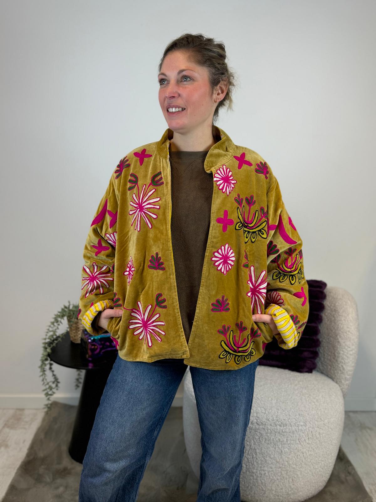 Juliëtte - handgemaakt fluwelen jasje panter 🐆