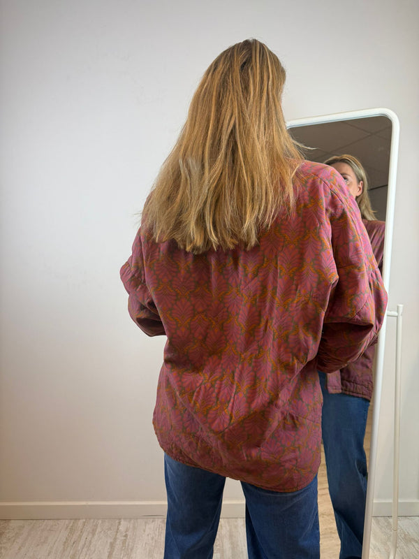 Julie katoenen jasje - Roze-Roest 🩷