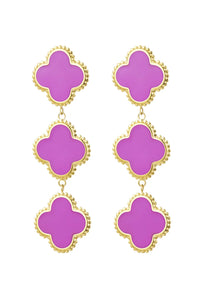Oorbellen Lucky - Paars