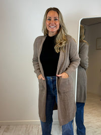 Bibi - lang vest taupe