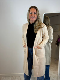 Bibi - lang vest beige