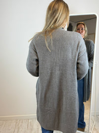 Bibi - lang vest grijs