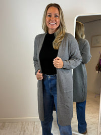 Bibi - lang vest grijs